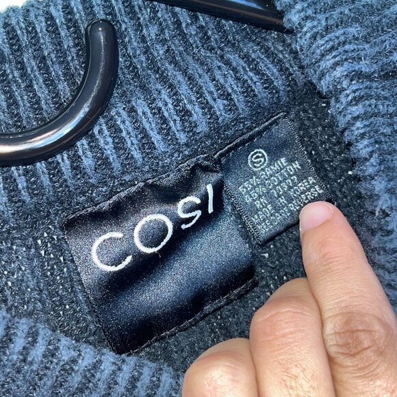 COS Black Ribbed Knit Oversized Sweater Womens Pullover Size Small - Picture 4 of 8